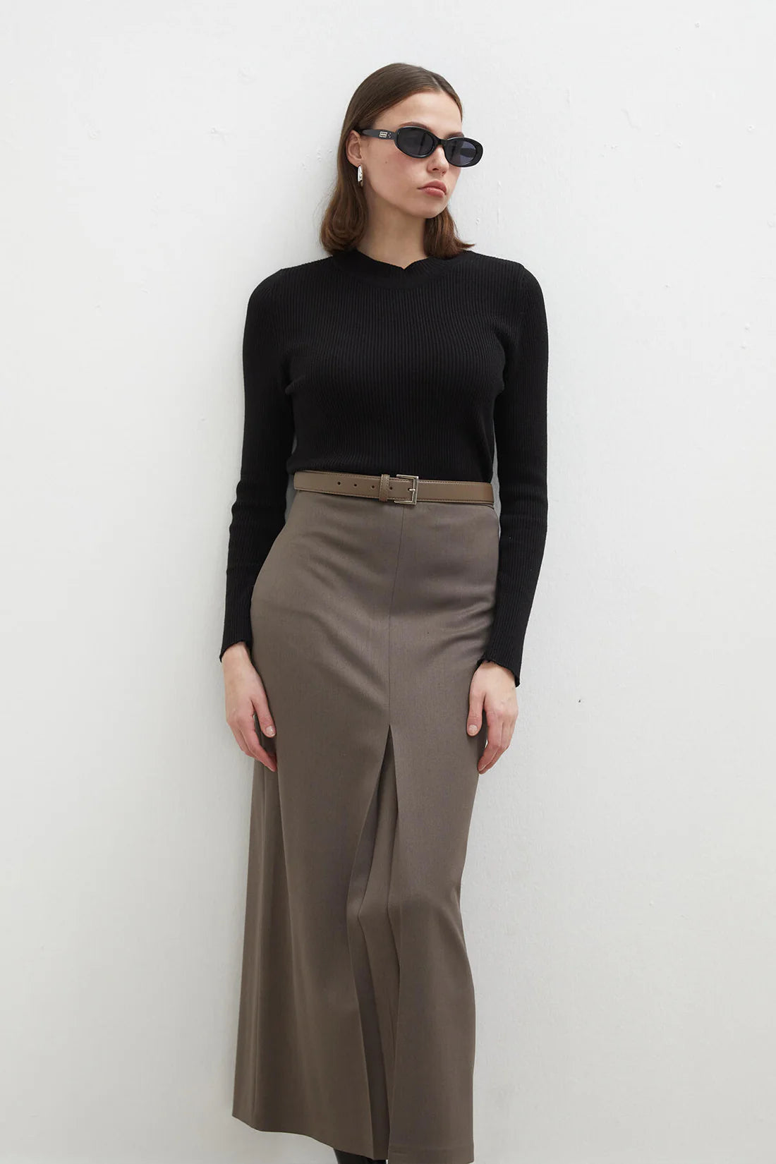 Premium Pleated Pencil Skirt