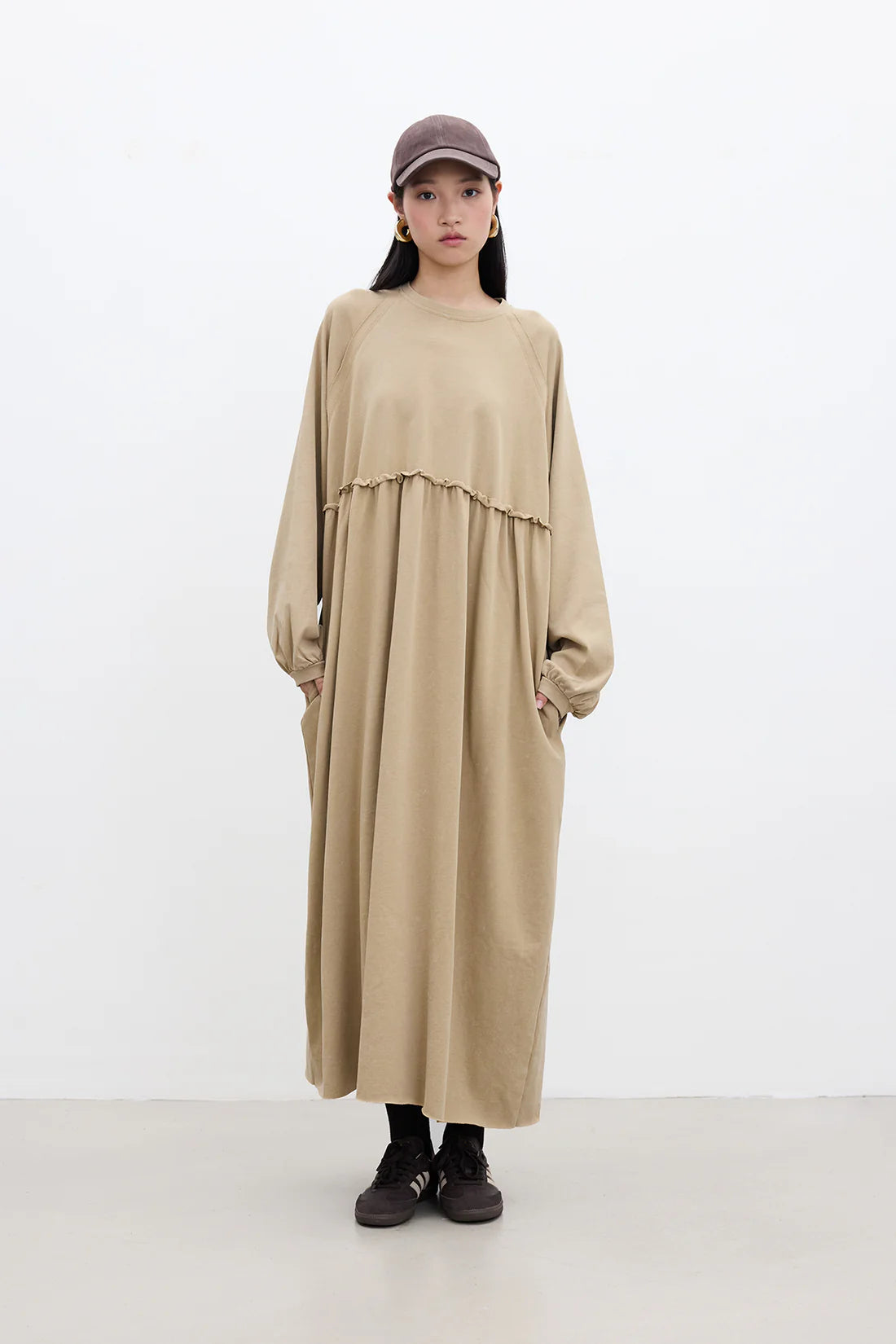 Oversized Ruched Dress