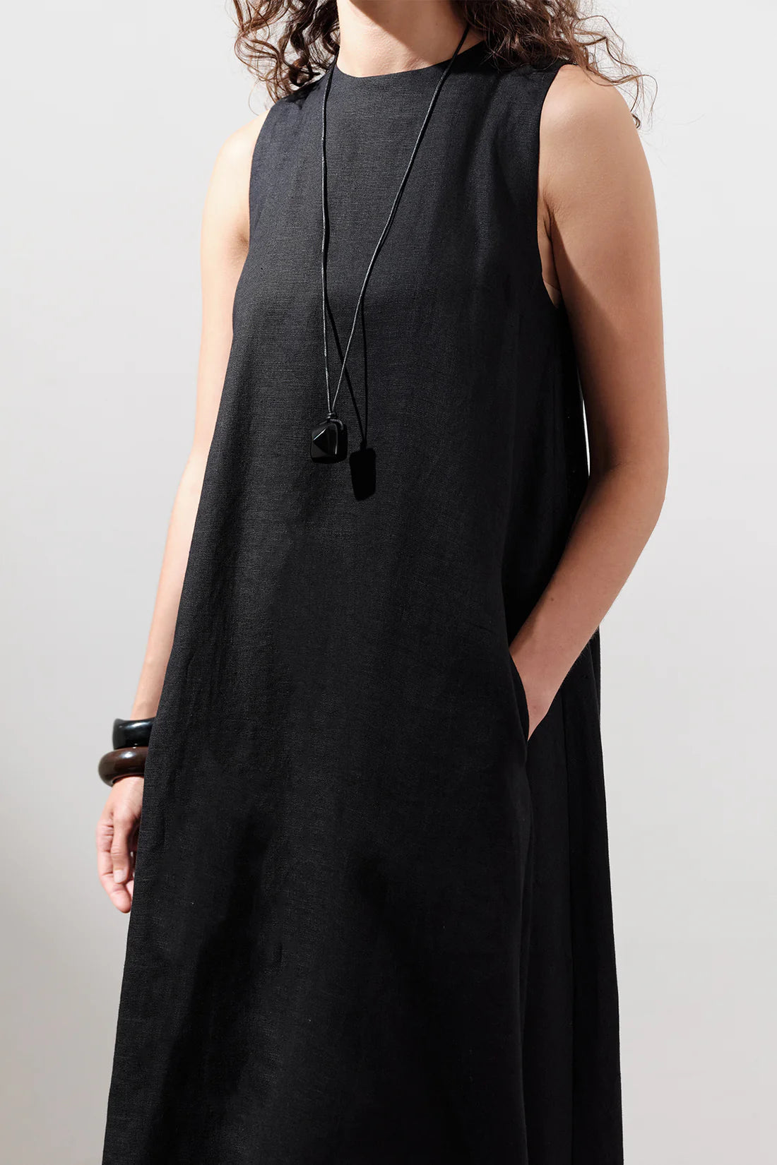 Linen Gathered Dress