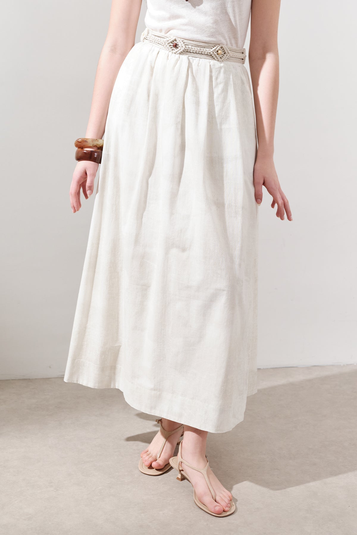 Lightweight Patterned Cotton Skirt