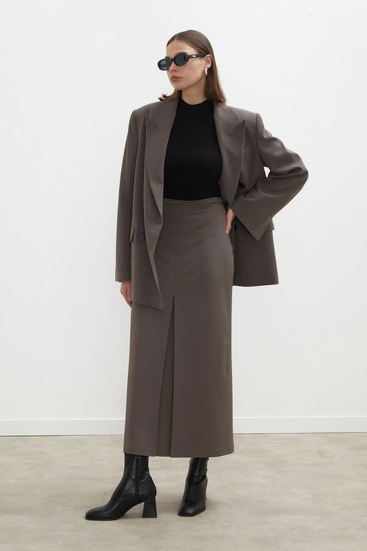Premium Pleated Pencil Skirt