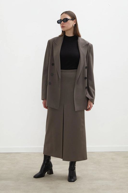 Premium Pleated Pencil Skirt