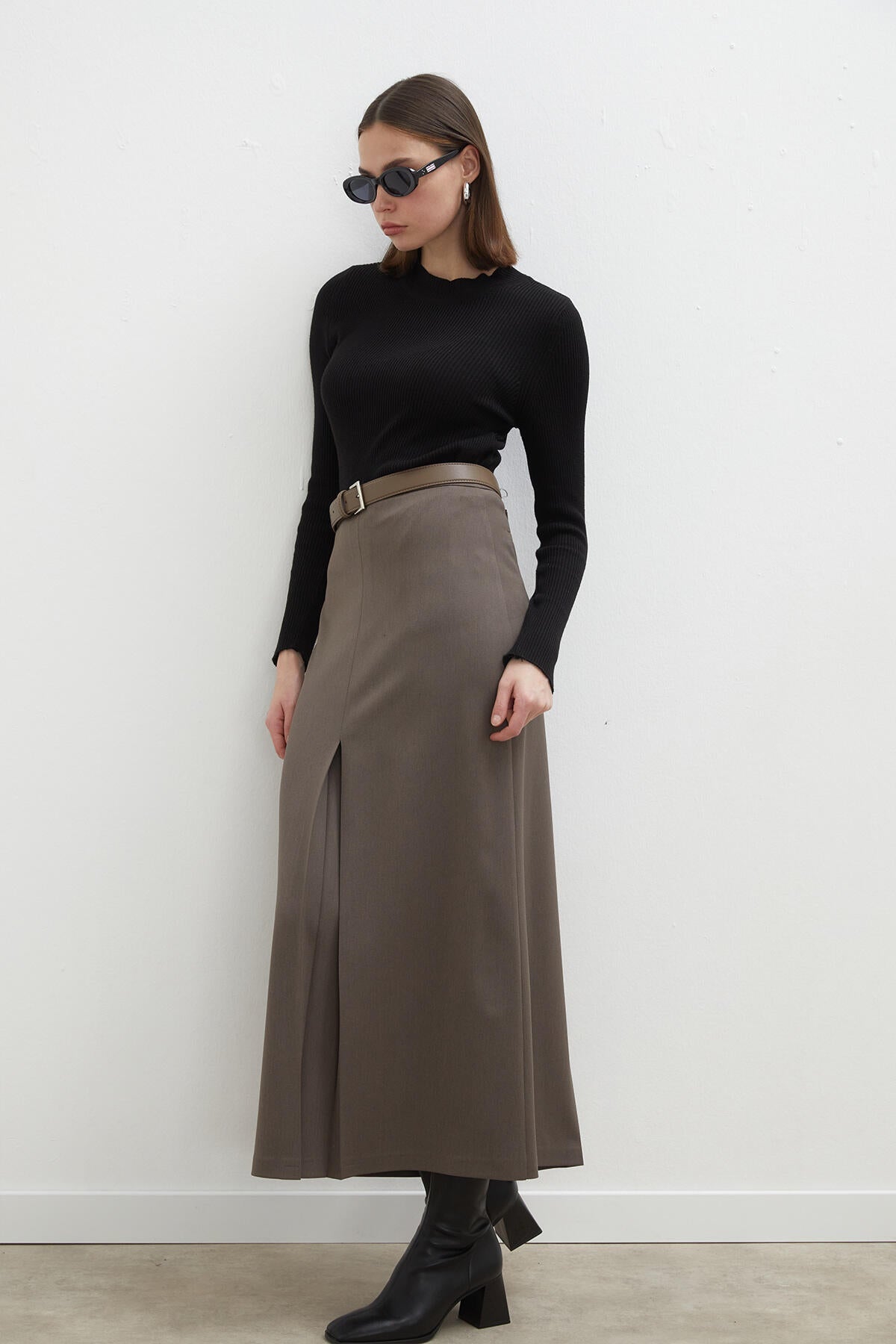 Premium Pleated Pencil Skirt