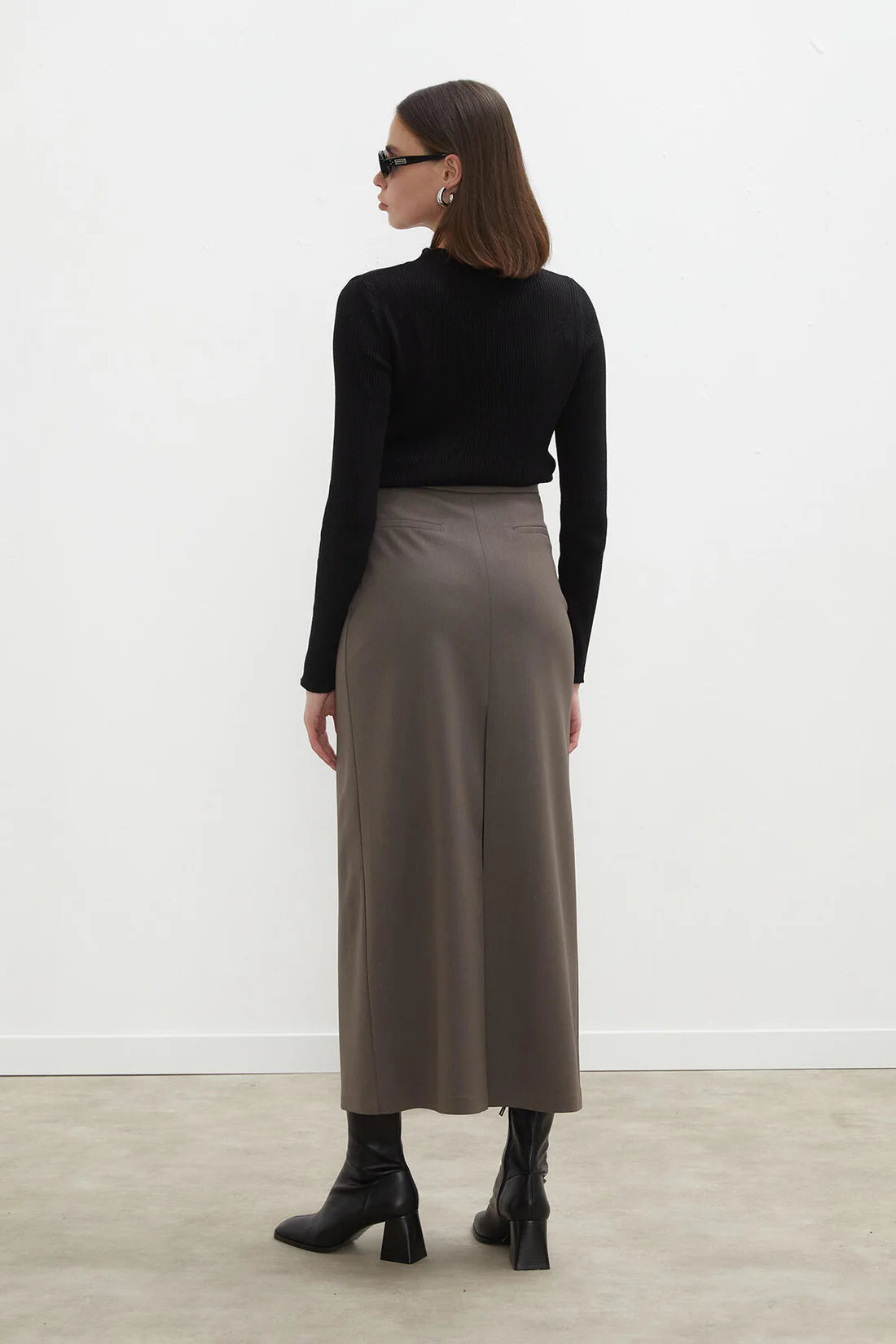 Premium Pleated Pencil Skirt
