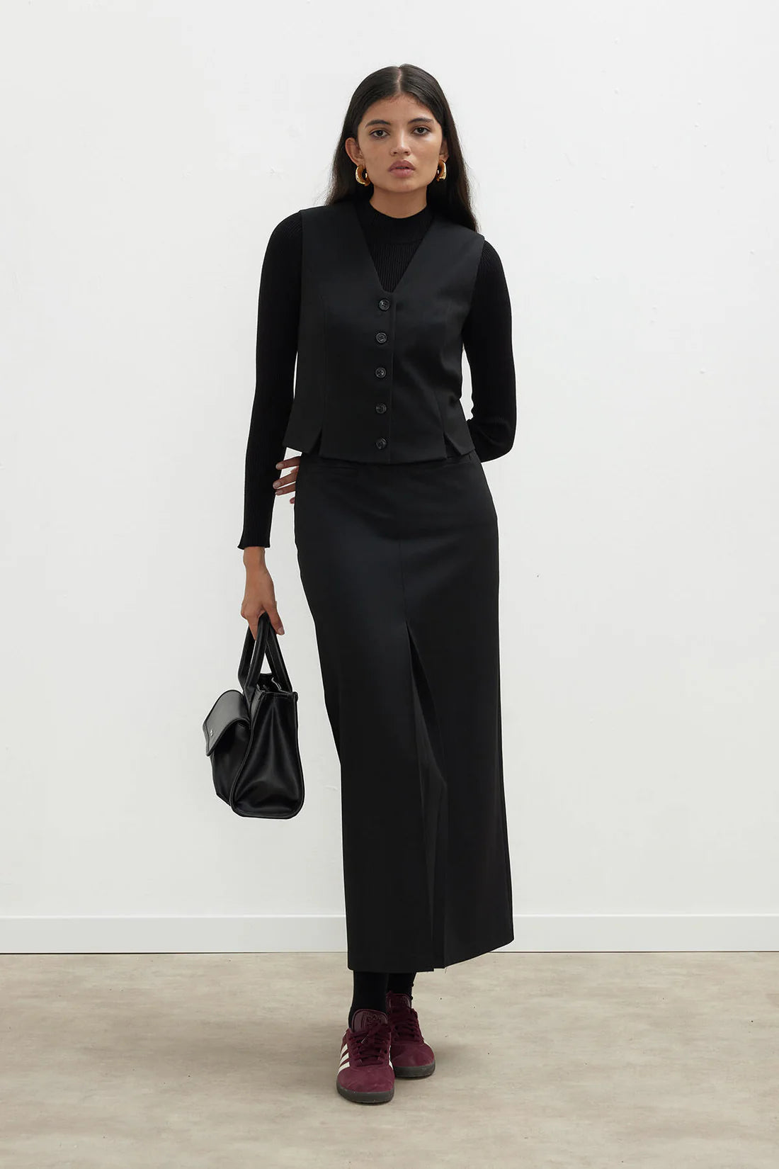 Premium Pleated Pencil Skirt