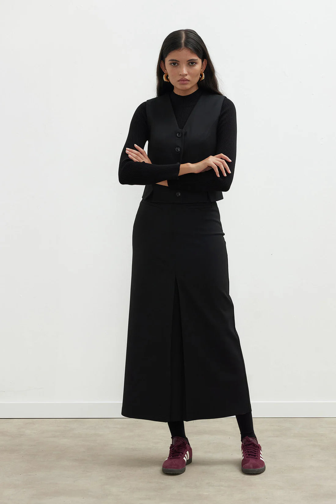 Premium Pleated Pencil Skirt
