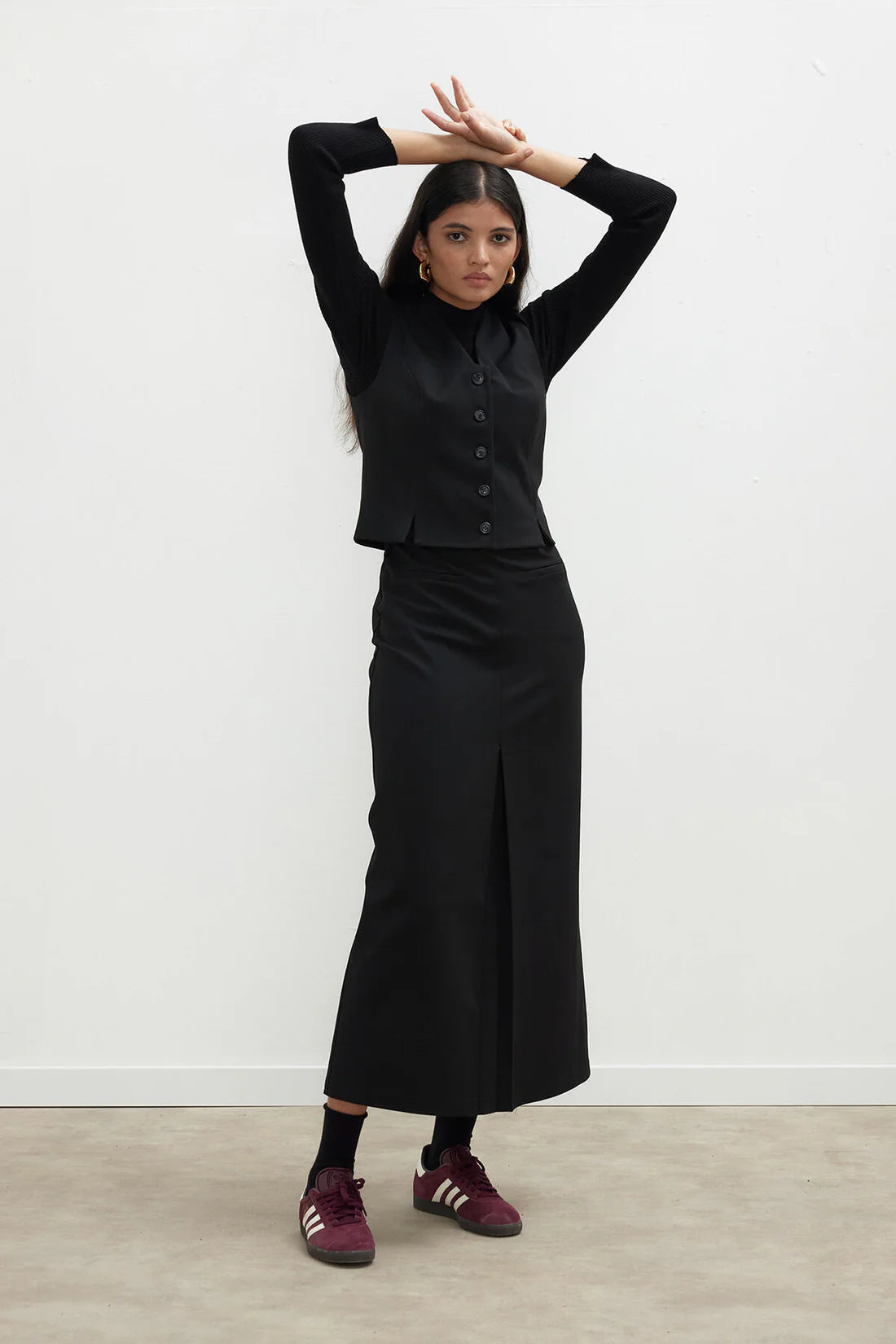 Premium Pleated Pencil Skirt
