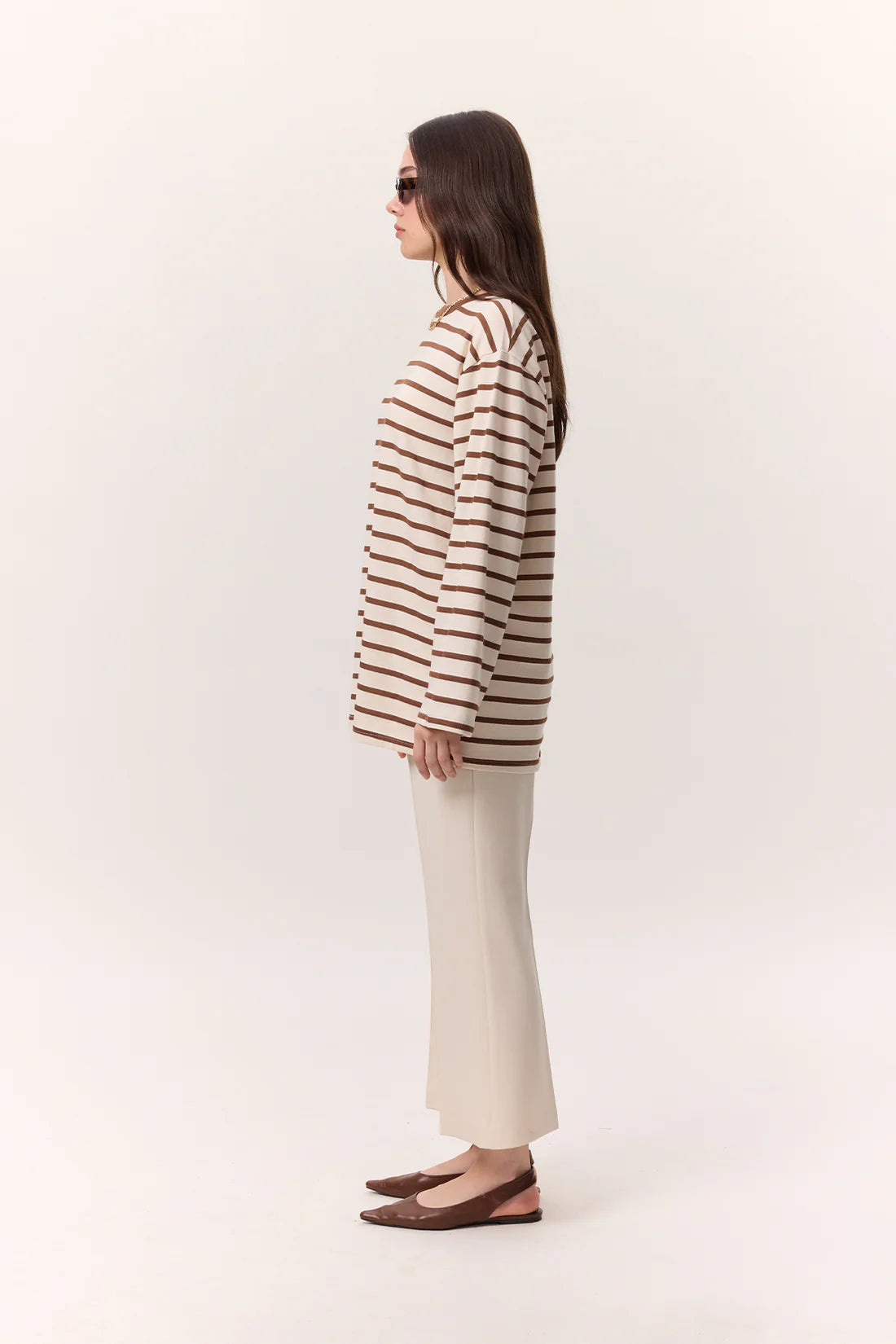 Striped Oversized Long Sleeve T-Shirt