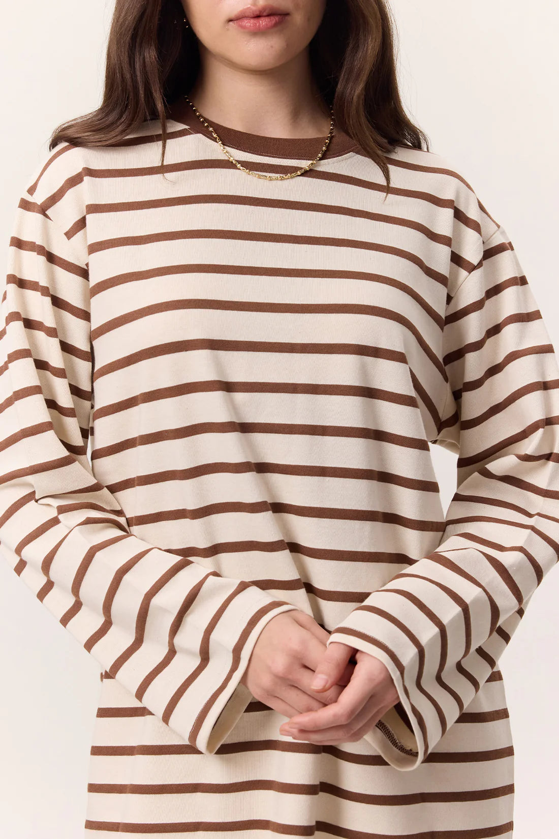 Striped Oversized Long Sleeve T-Shirt