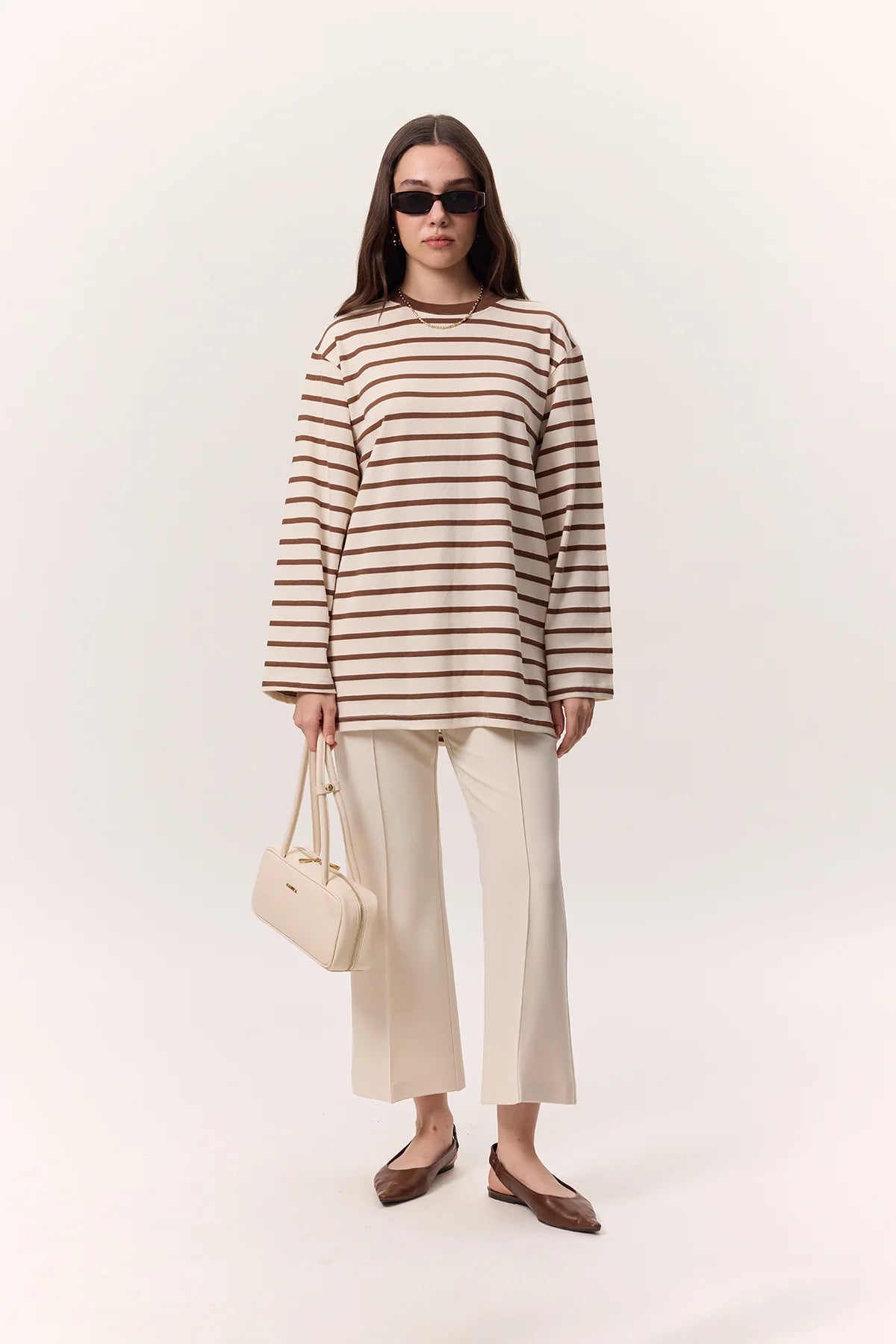 Striped Oversized Long Sleeve T-Shirt