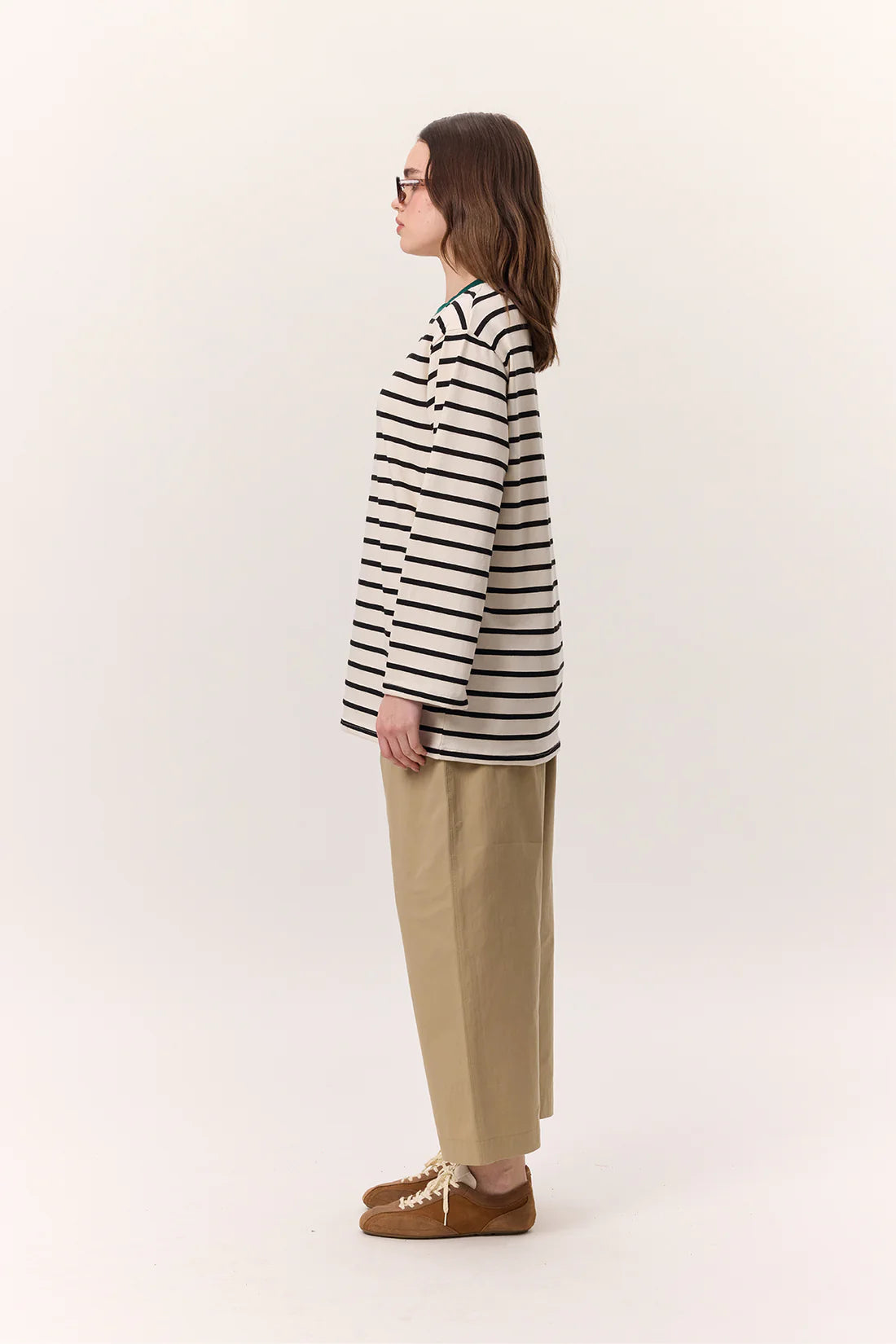 Striped Oversized Long Sleeve T-Shirt