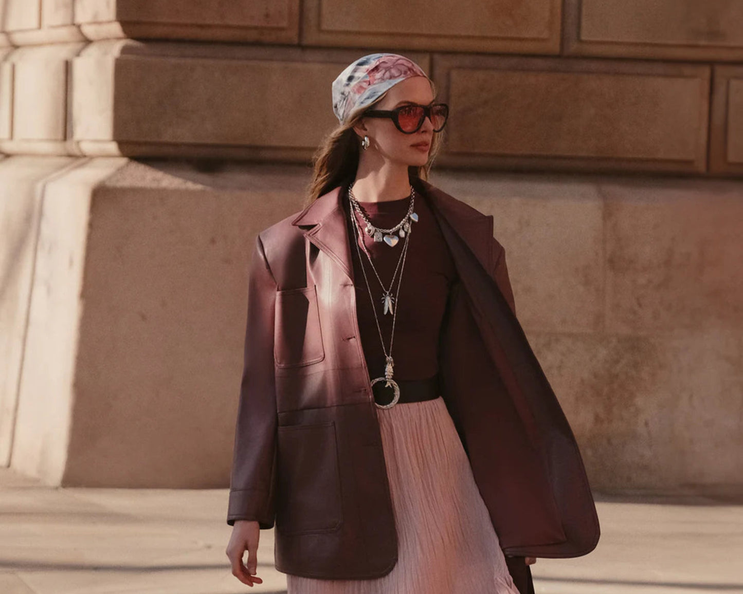 Crushed Pleated Maxi Skirt