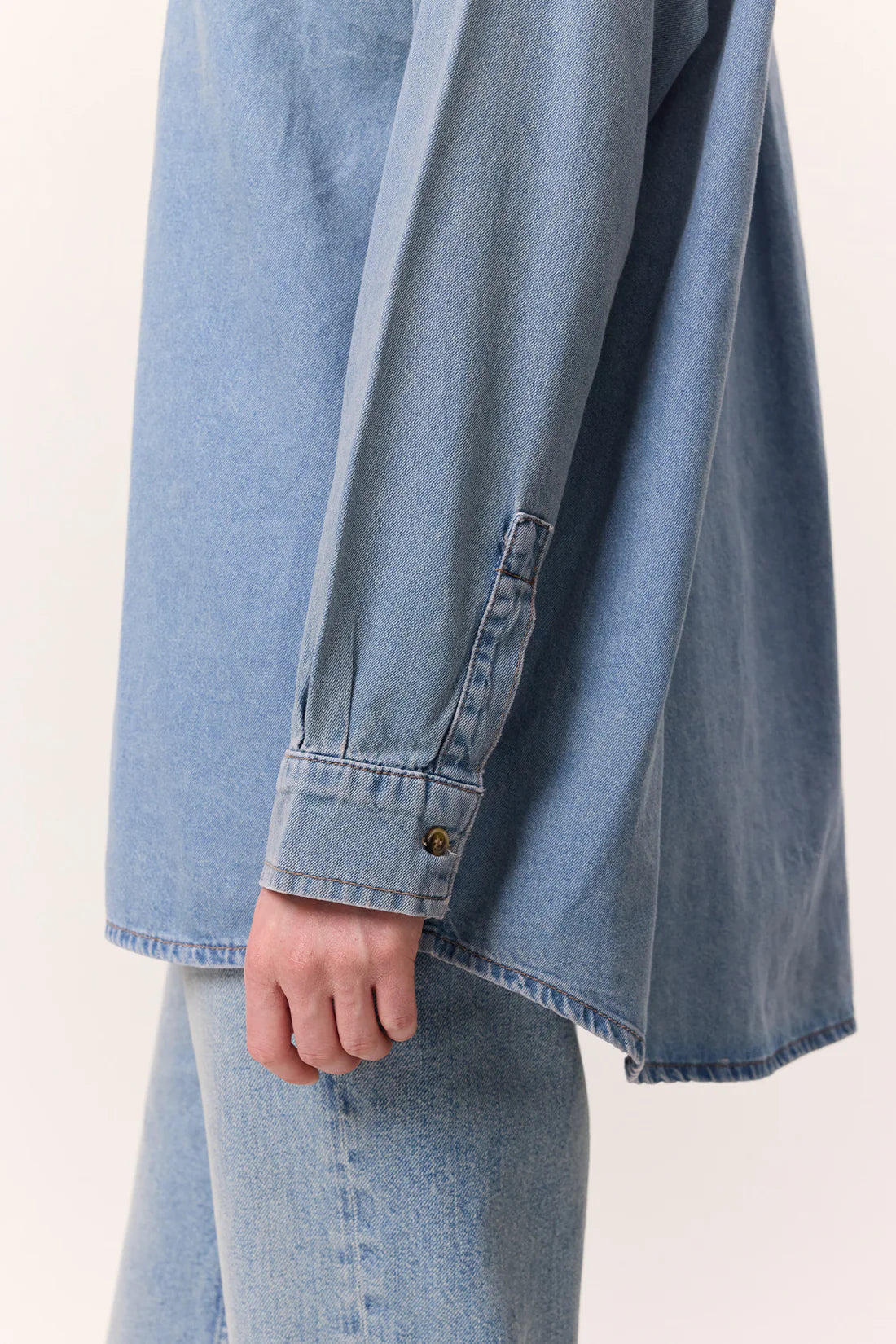 Oversized Belted Denim Shirt
