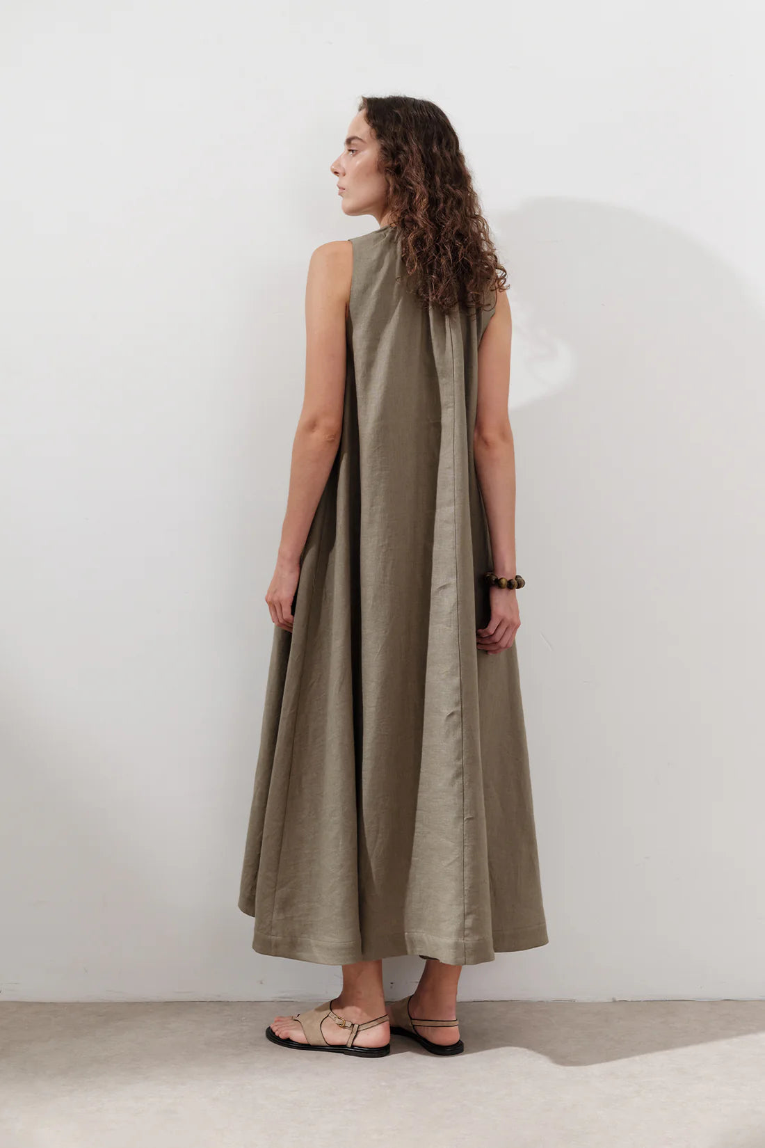 Linen Gathered Dress