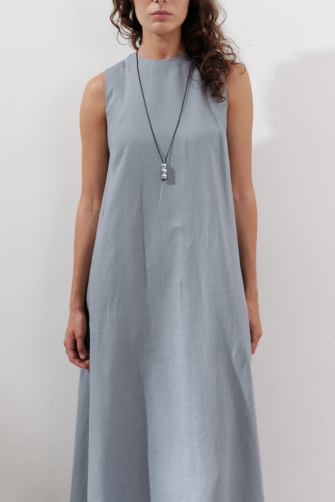Linen Gathered Dress