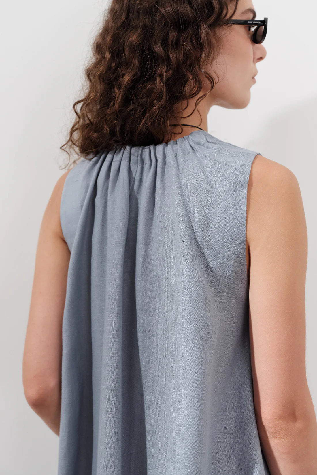 Linen Gathered Dress