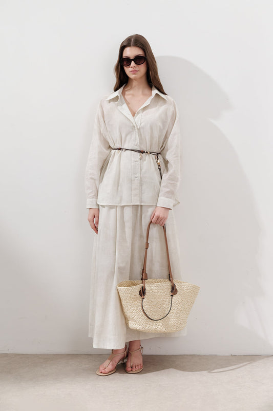 Lightweight Patterned Cotton Shirt