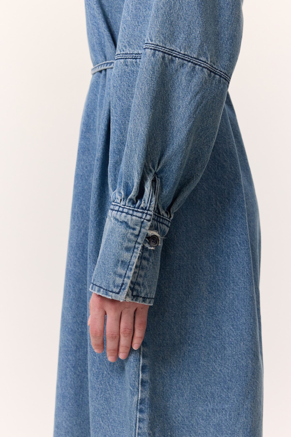 Cuffed Denim Dress