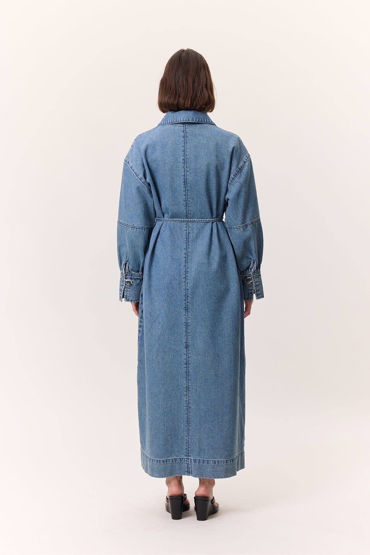 Cuffed Denim Dress