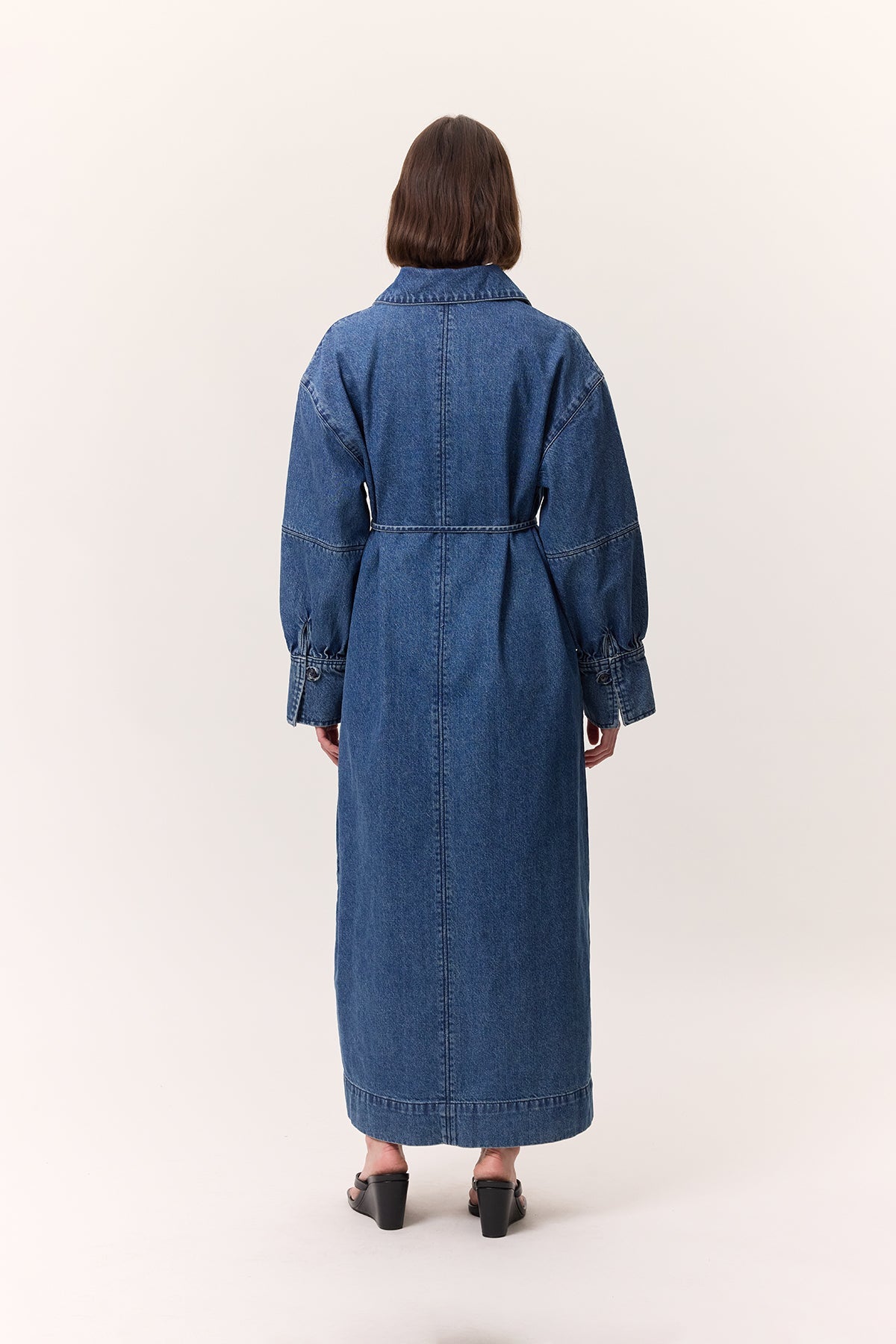 Cuffed Denim Dress