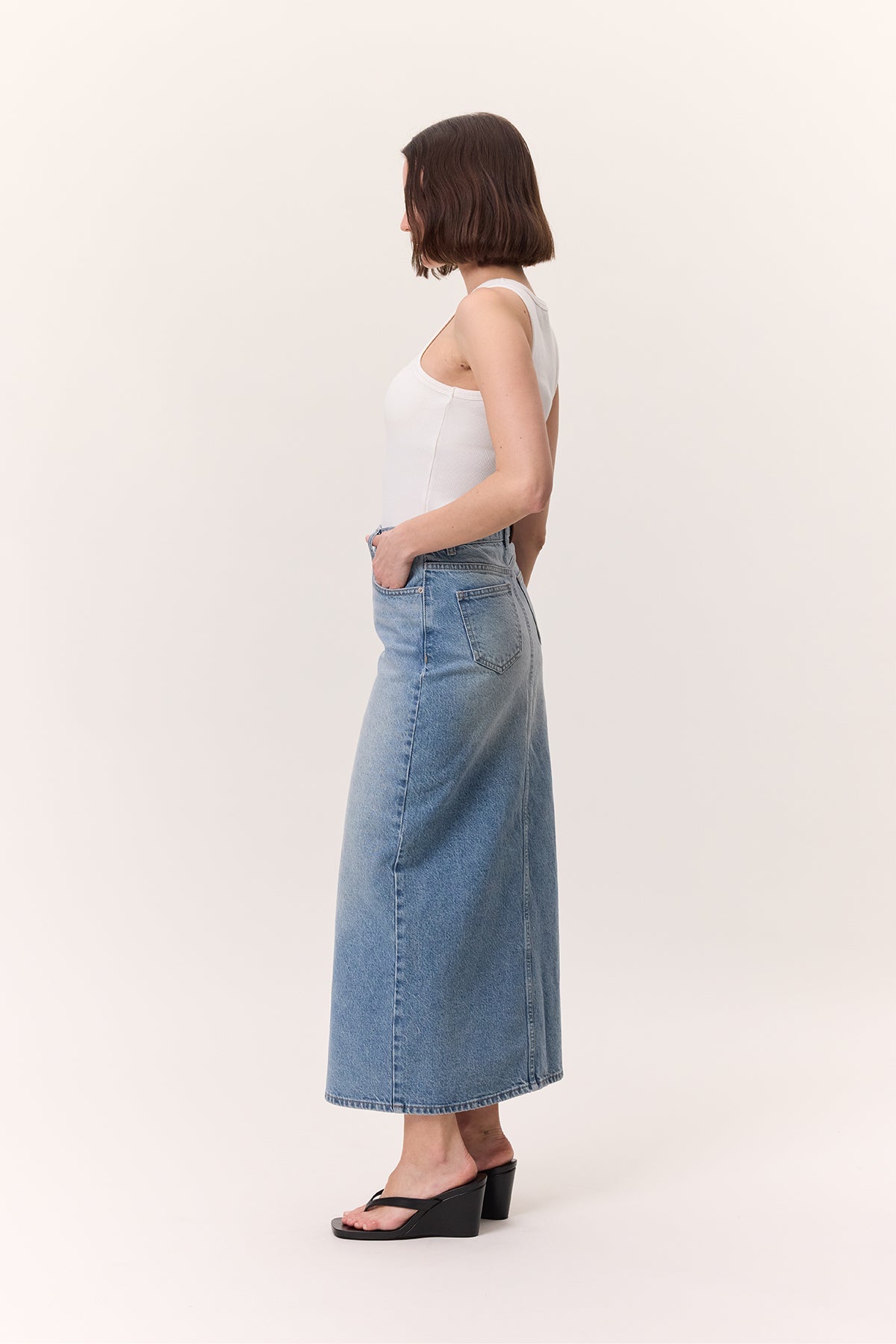 Long Denim Skirt