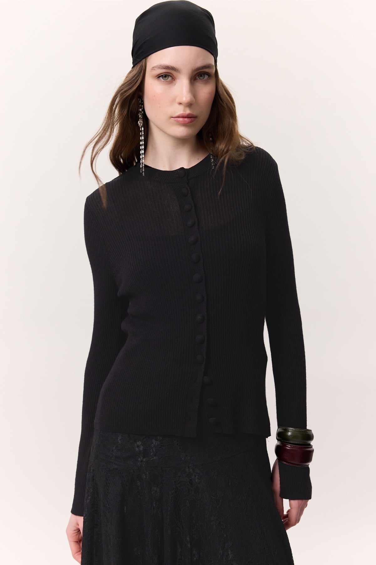 Small Button Knit Cardigan