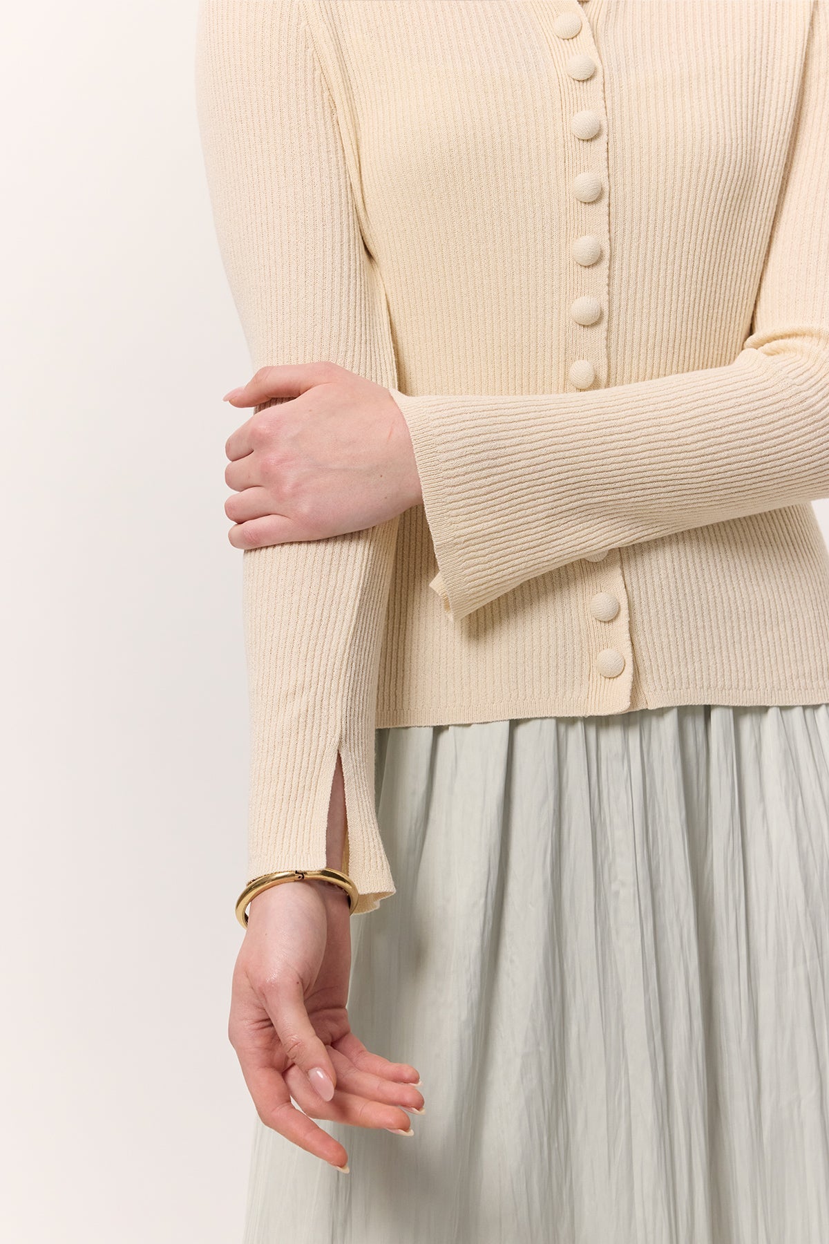 Small Button Knit Cardigan