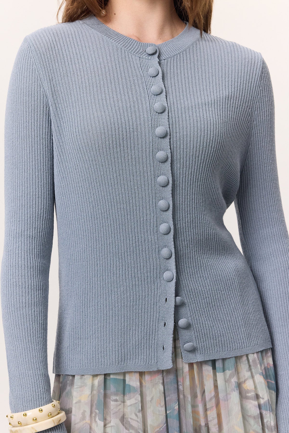Small Button Knit Cardigan