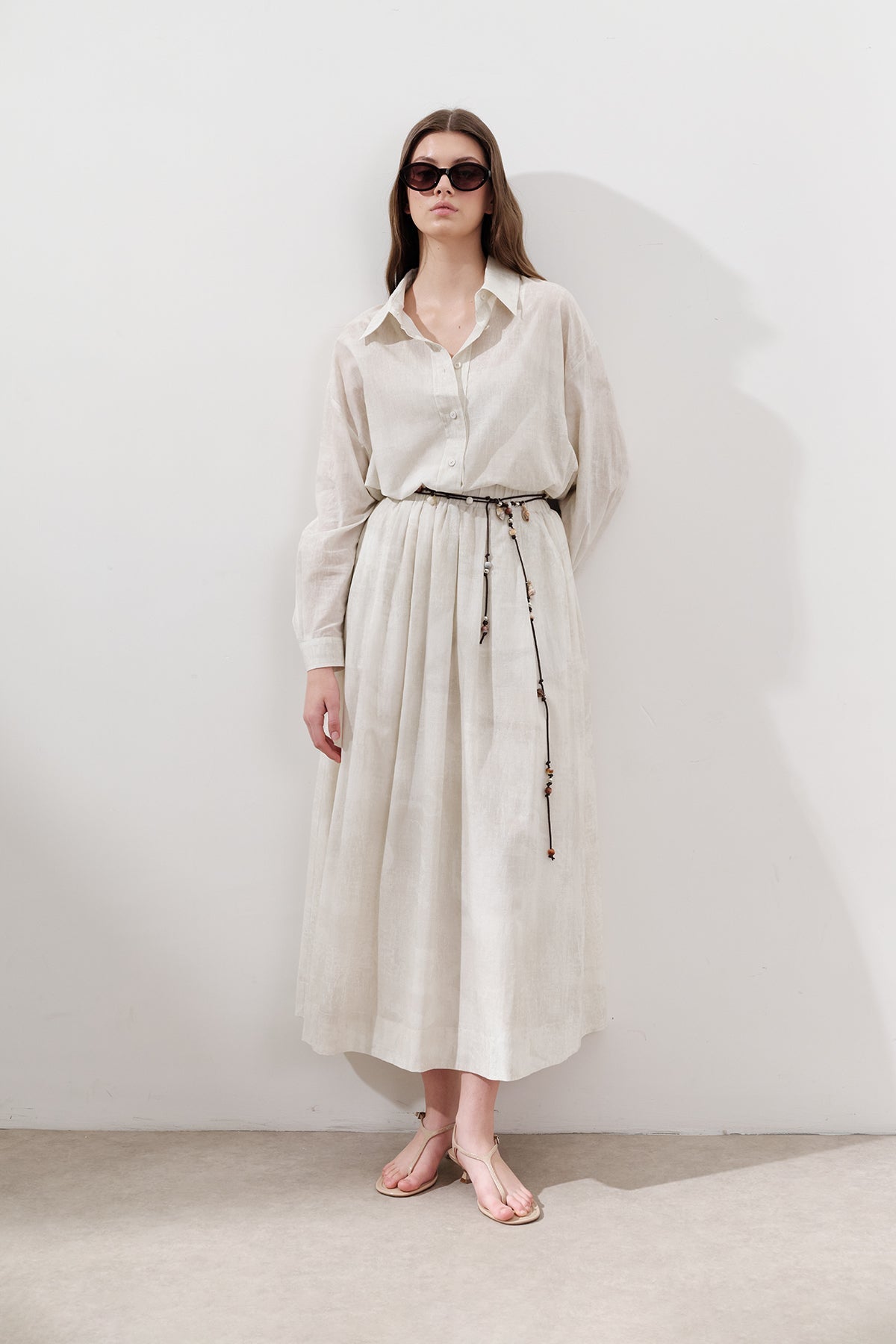Lightweight Patterned Cotton Skirt