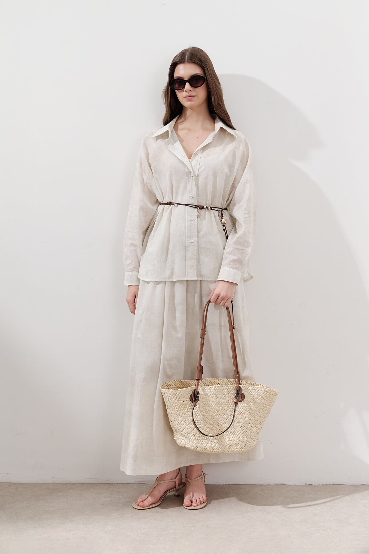 Lightweight Patterned Cotton Skirt