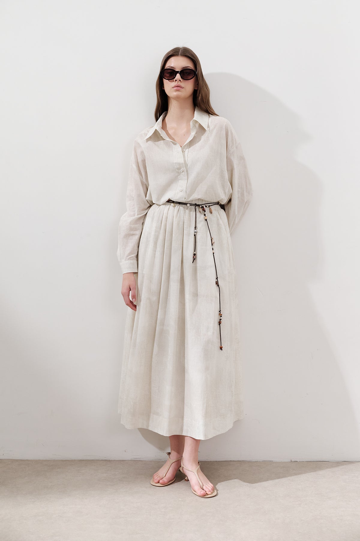 Lightweight Patterned Cotton Skirt