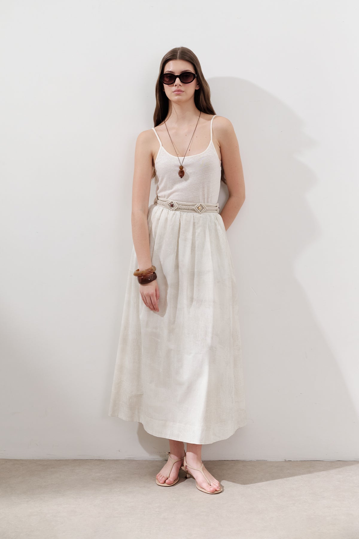 Lightweight Patterned Cotton Skirt